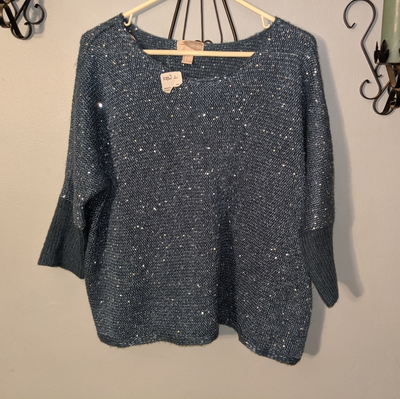 Forever 21 Sweaters - Womens Forever21 Blue 3/4 Sleeve Sweater Small NWT